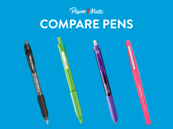 paper mate comparison assortment profile ballpoint inkjoy gel flair bold writing notes teacher study