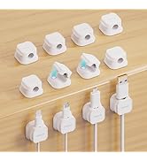 12 Pack Magnetic Cable Clip Organizer Cord Holder, Picozon Adhesive Cable Management, Wire Phone ...