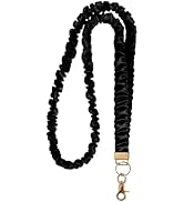 Ajmyonsp Scrunchie Lanyard for ID Badges Teacher, Stretchy Neck Key Lanyards for Women Men Nurse,...