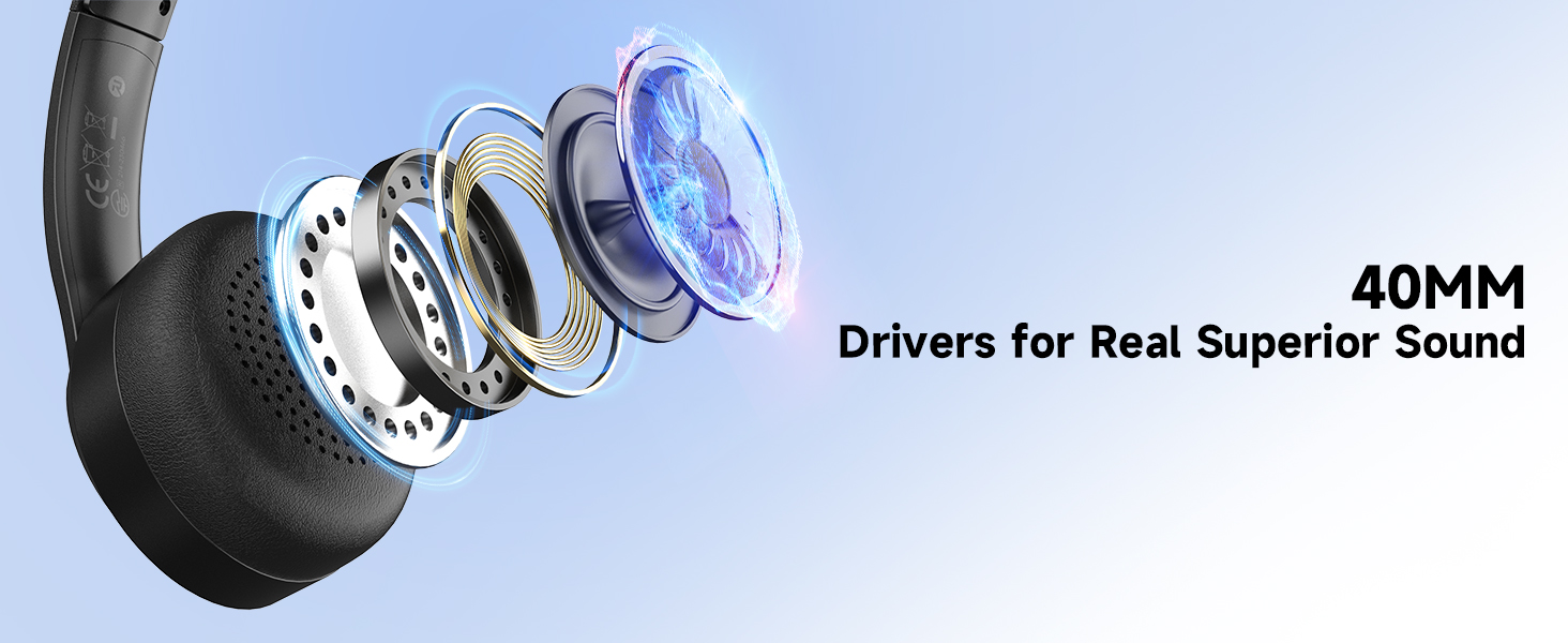 wireless headset with mic remote work bluetooth computer headphones office call center lightweight