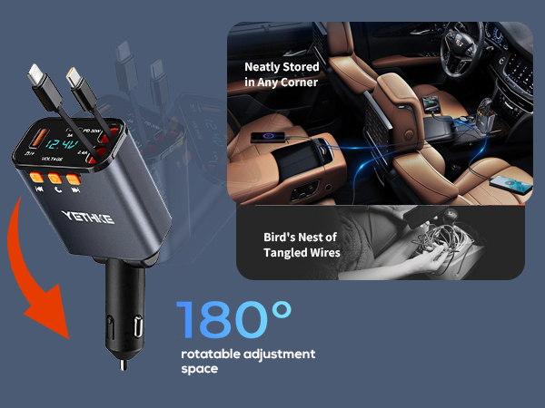 Rotatable car charger