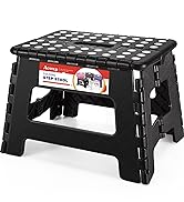 ACSTEP Folding Step Stool 9'' Tall Kids Step Stool Holds Up to 300 lb Plastic Foldable Step Stool...