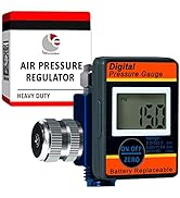 LE LEMATEC Air Compressor Regulator Valve with Digital Pressure Gauge, for Precise Control in Air...