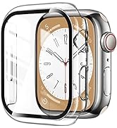 [ 2 Pack ] YMHML Case Compatible for Apple Watch Series 7 45mm with Screen Protector, Hard PC Ful...