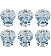UTALIND 6 PCS Pumpkin Knobs Blue Cabinet Knobs Vintage Decorative Handles Door Knobs Drawer Pulls