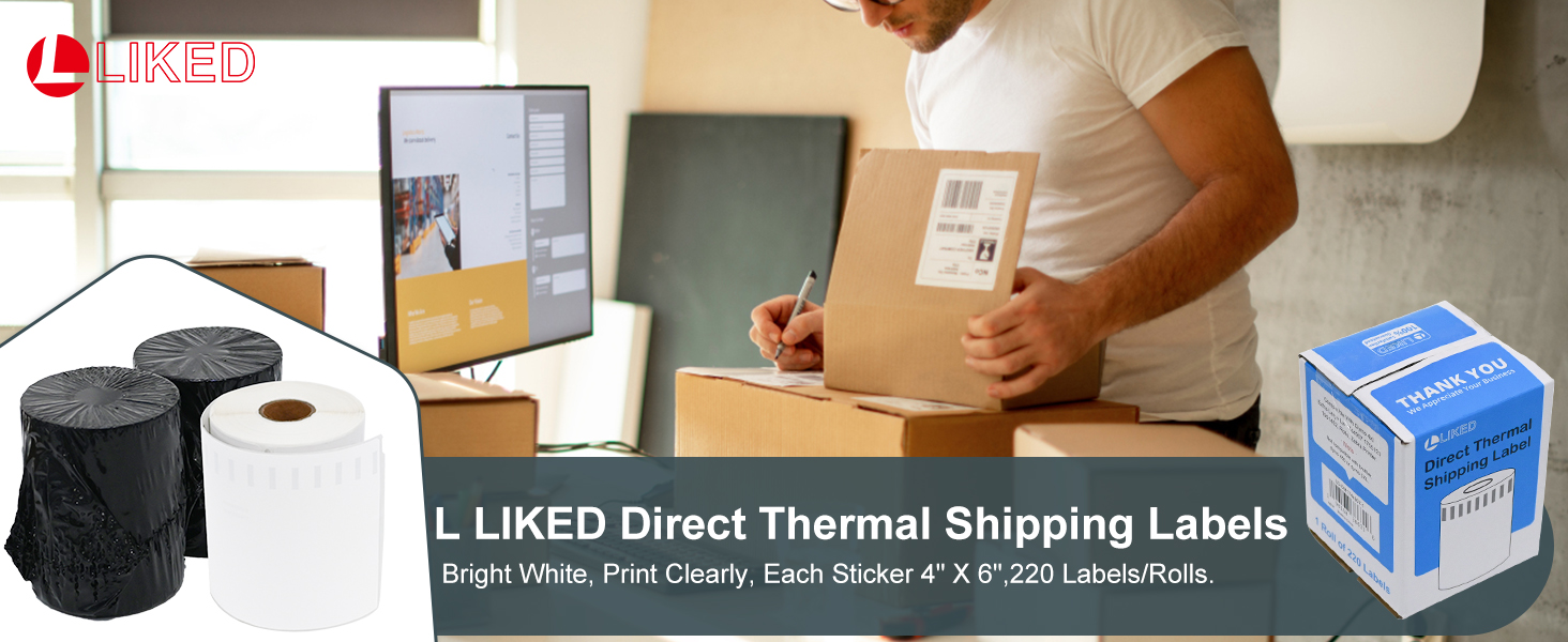 4 x 6 Direct Thermal Shipping Labels