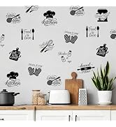 MOROBOR 10 Pcs Kitchen Wall Stickers, Kitchen Quotes Wall Decals with Funny Lettering Kitchenware...