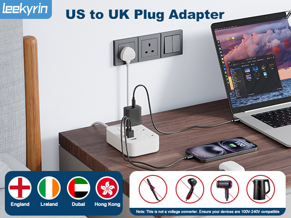 UK Travel Plug Adapter