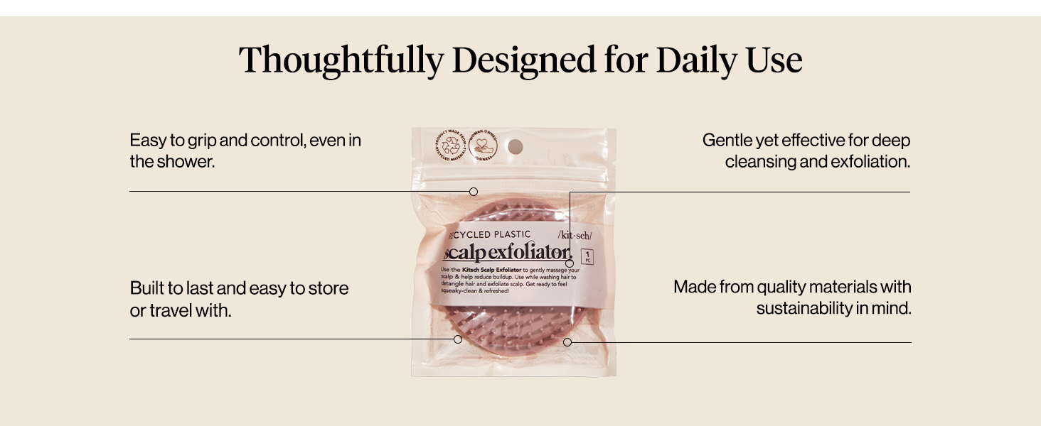 Kitsch Scalp Massager for Hair Care - Scalp Scrubber