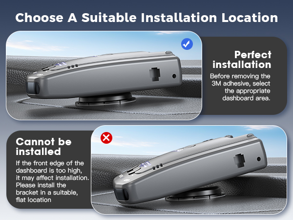 Magnetic Radar Detector Dashboard Mount