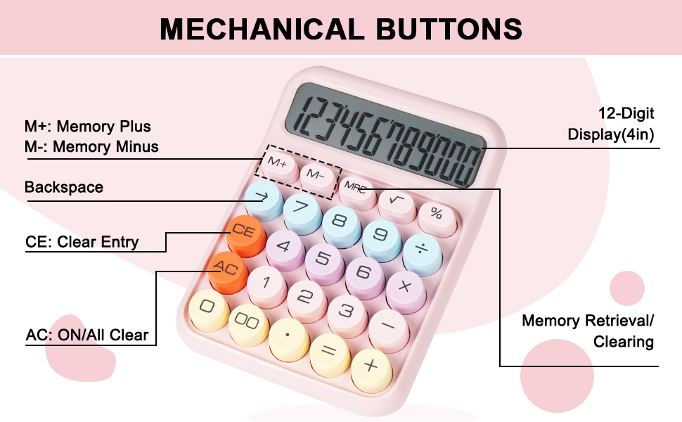 Mechanical Calculator pink-3