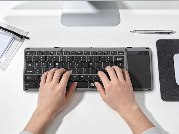 Portable Foldable Bluetooth Keyboard with Touchpad mouse function