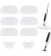 Reusable Steam Mop Pads Set, 6 Pack Steam Mop Pads &amp; 2 Universal Microfiber Cloths, Compatible wi...