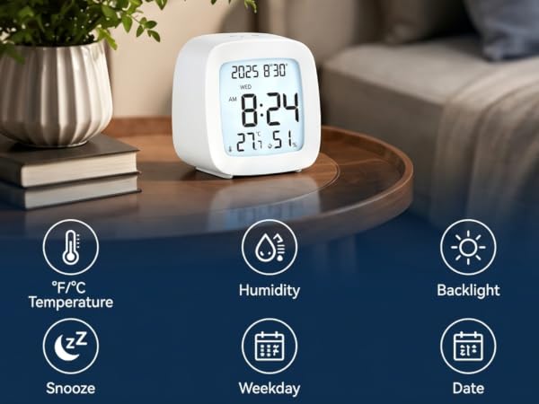 LCD bedroom alarm clock