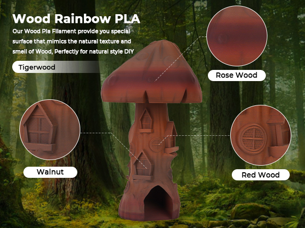 rainbow wood pla