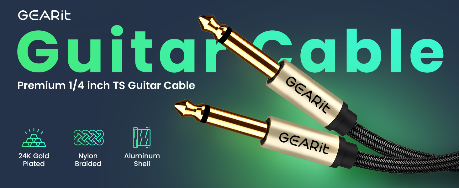 Premium 1/4 inch TS Guitar Cable
