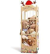 Yoopin Stuffed Animal Storage and Organizer, Wooden Stuffed Animal Organizer with Elastic Cords, ...