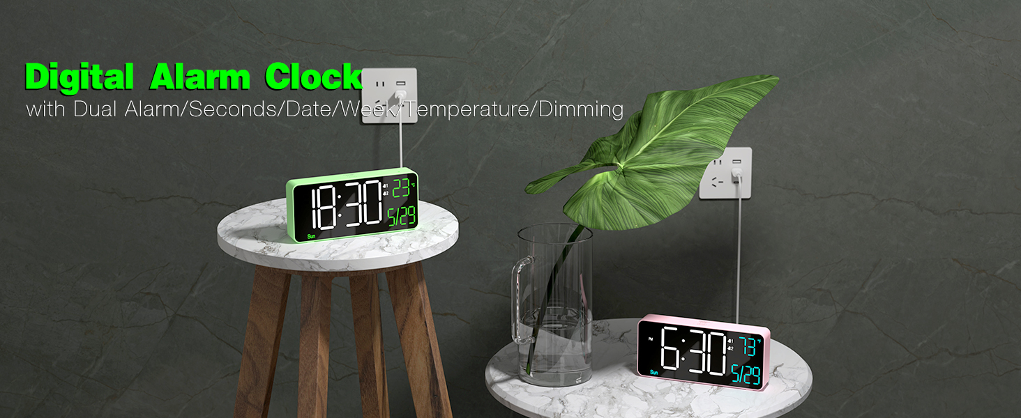 6.7in digital clock