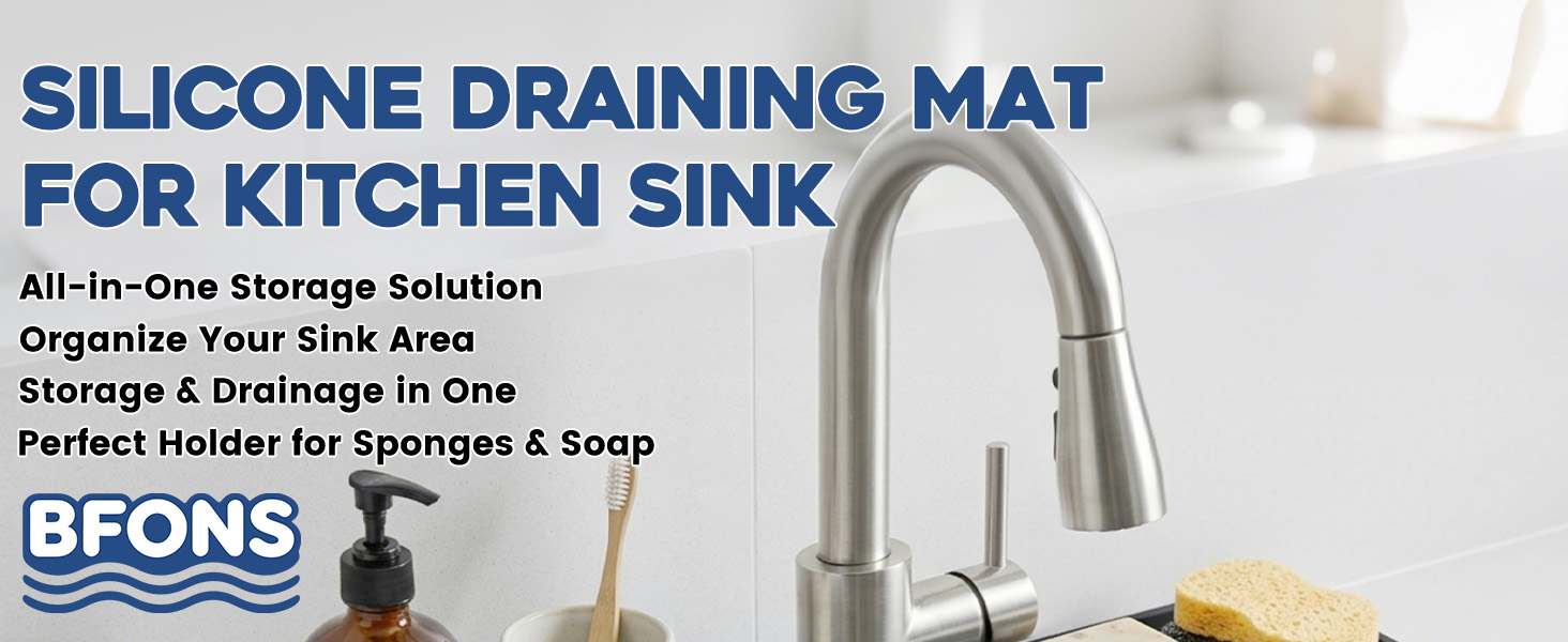 Silicone Faucet Mat Drip Catcher Drying Tray Mat Dish Kitchen Accessories Sink Splash Guard