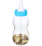UKCOCO Funny Baby Bottle Piggy Bank: Plastic Baby Bottle Money Box for Kids, Savings Jar for Birt...