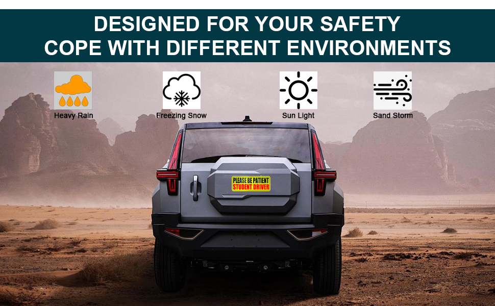 New Drivers Sticker Safety Warning