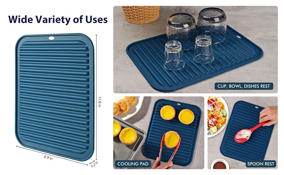 spoon dish bowl cup rest cooling pad silicone trivets
