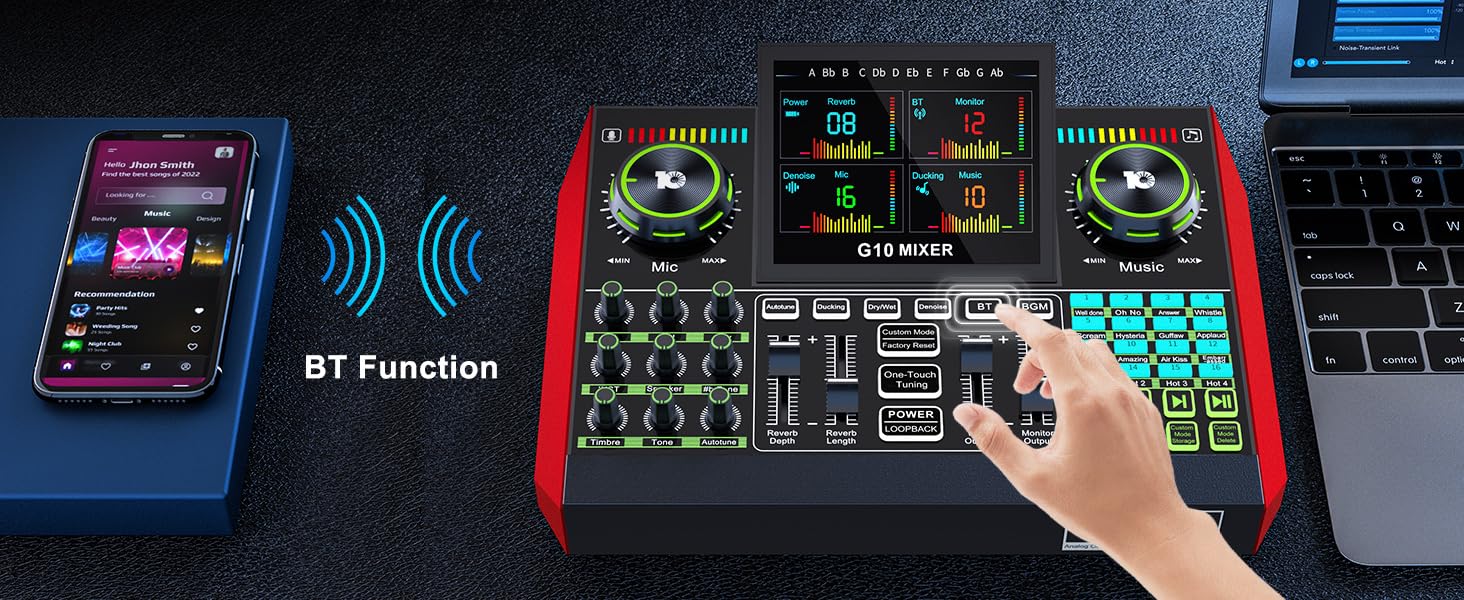audio mixer for streaming sound mixer board gaming voice changer