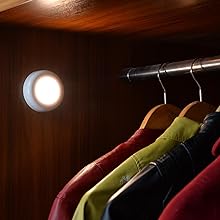 Tap lights, Push Lights, Touch Lights, Puck Lights, 4 LED Closet Lights, Night Lights, STAR-SPANGLED