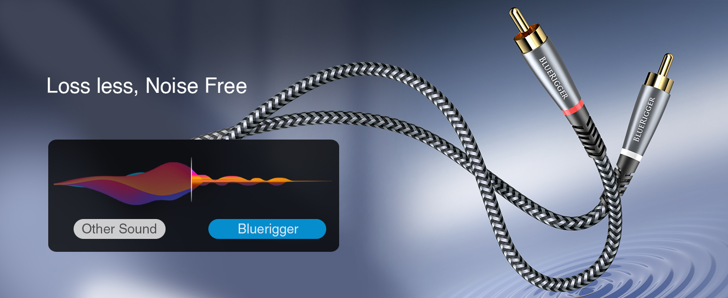 BLUERIGGER high quality audio cable loss less noise less non-disruptive audio high fidelity cords
