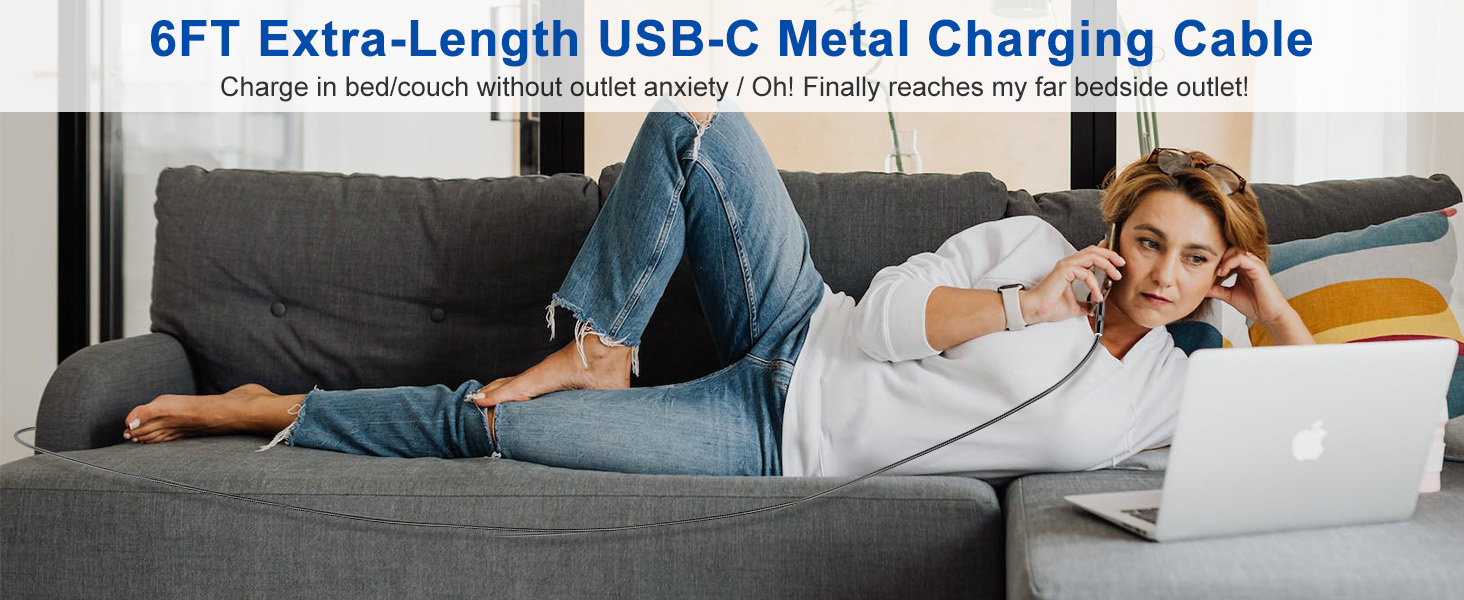metal braided usb c cable