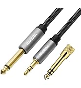 RIVIERA 6FT/1.8M Audio Cable 3.5mm 1/8" TRS to 6.35mm 1/4" TS Braided Sheild Pure Copper Wire and...