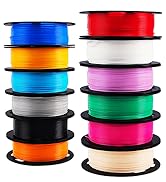 Mika3D 1.75mm Popular Normal PLA Filament 12 in 1 Bundle, 0.5kg Per Spool