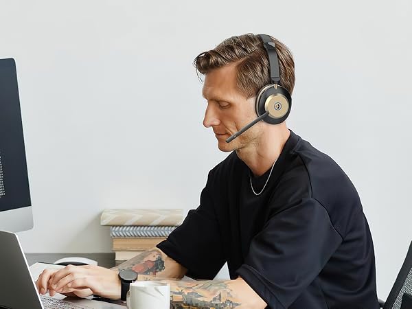 noise canceling headset with mic