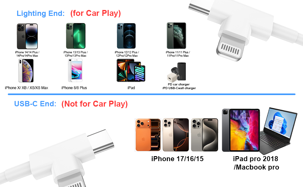 usb c &amp;amp; lightning cable