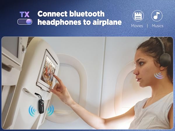 2-in-1 Airplane Bluetooth 5.3 Adapter