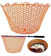 Dovesun Rubber Fishing Net Replacement Netting Without Handle Clear Black Fishing Nets for Fish F...