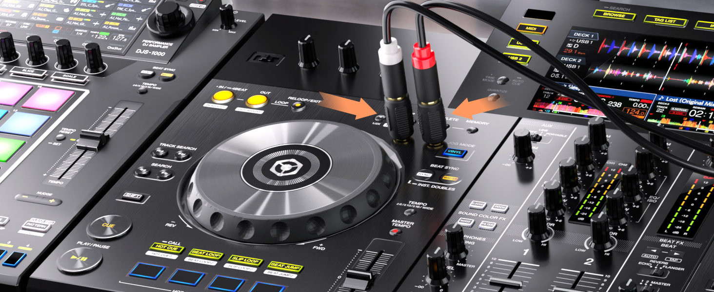 RCA to 1/4 adapter with Lossless audio quality