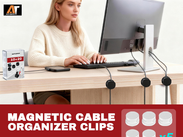 Rotatable Cord Holder Magnetic Clips