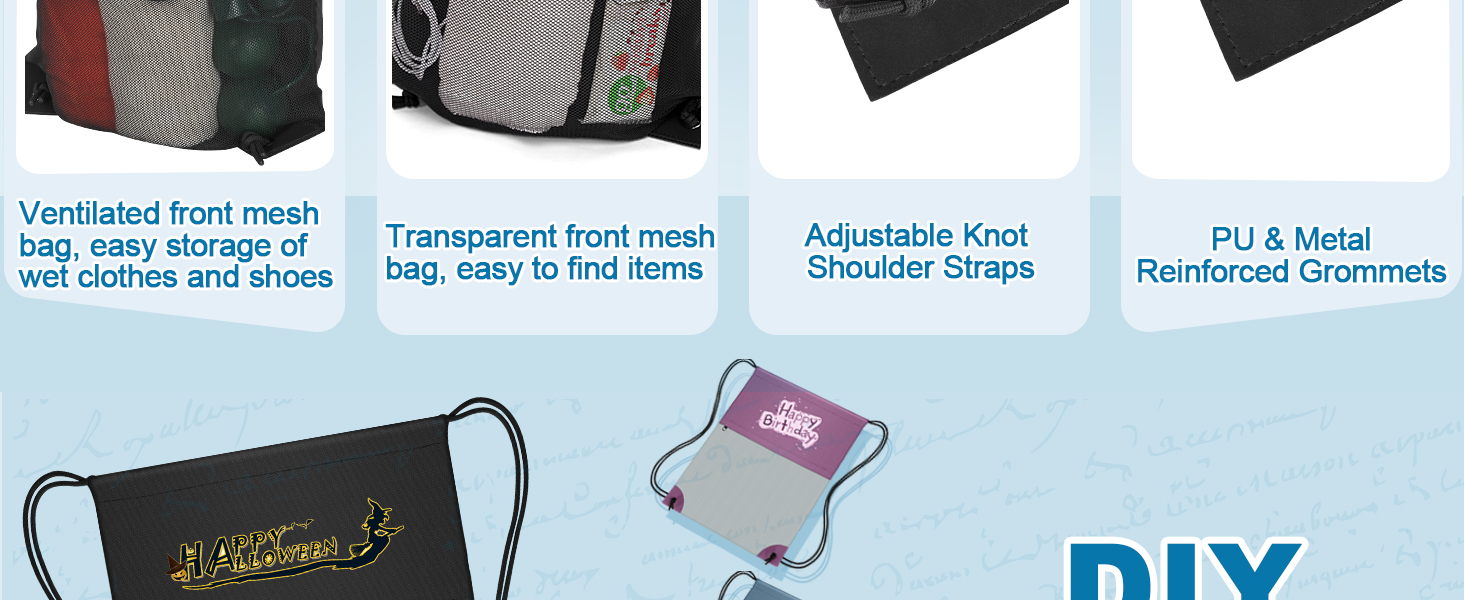 for DIY projects. Customize quality TILYMOL drawstring bags for your group.