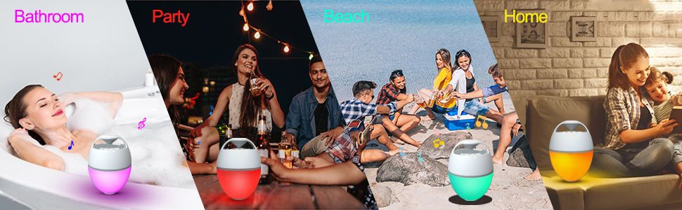 Bluetooth speaker is widely used for indoor and outdoor, swimming pool,beach,sports,home,party