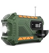 VXF Emergency Radio, 5000mAh NOAA Weather Radio, Solar Hand Crank Radio Portable AM/FM/WB with US...