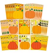 CY2SIDE Fall Religious Pumpkin Stickers - 40PCS Jesus Religious Make a Face Sticker Game for Kids...