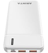 ARINTA Power Bank Portable Charger 10000mAh PD 22.5W, Ultra Slim Battery Pack with USB-C Input/Ou...