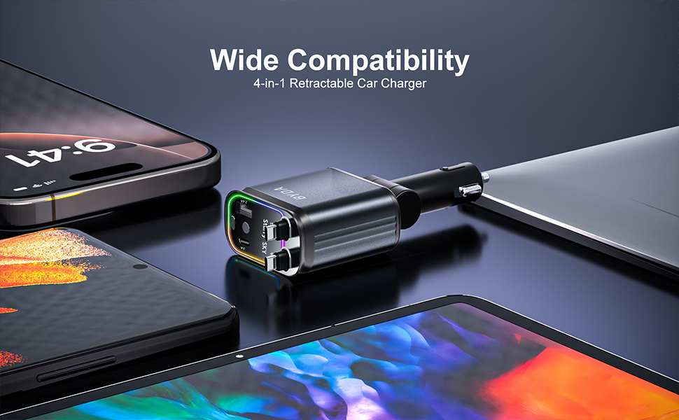 Retractable car charger