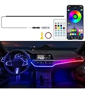 Jushope Interior Car LED Strip Lights, Acrylic LED Lights for Car with Dreamcolor Chasing, USB RG...