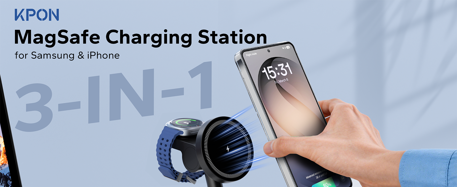 magsafe 3 in 1 charging station for samsung galaxy wireless