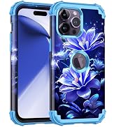 Miqala Compatible with iPhone 14 Pro Case,Glow in The Dark Three Layer Heavy Duty Shockproof Hard...
