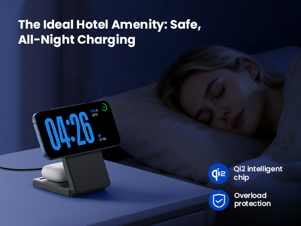 The Minimalist 3-in-1 Fast Charging Station, Travel-Ready! 