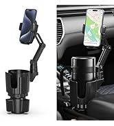 Phone Holders for Your Car, 2 in 1 Universal Cup Holder Expander Adjustable Base with Phone Mount...