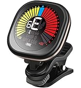Guitar Tuner Rechargeable Clip On LED Color Display Tuner for All Instruments - Guitar, Violin, U...